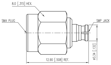 Huang Liang SMA Male to SMP Female Adapter