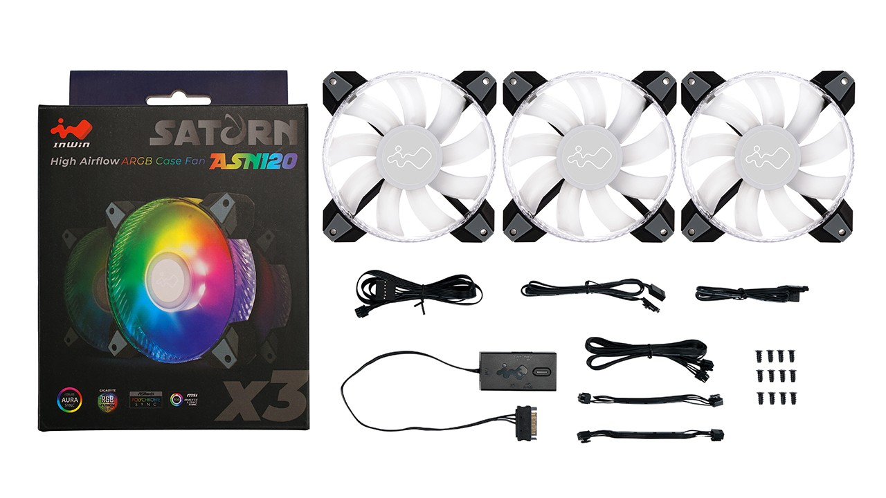 INWIN SATURN ASN120 ARGB FAN (3 PACK+ CONTROLLER)