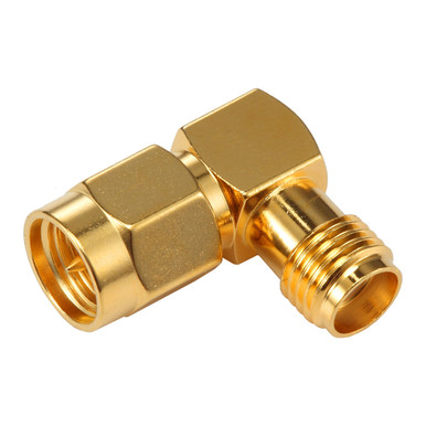 RF Adapter SMA Female to RP-SMA Male, Right Angle