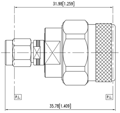 Huang Liang 3.5 mm Male to N Male Adapter