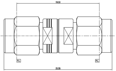 Huang Liang 3.5 mm Male to SMA Male Adapter