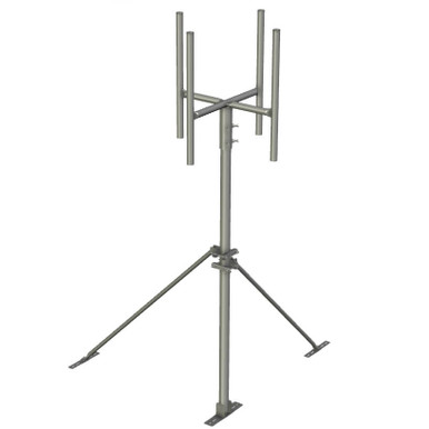 GC76 Series Galvanised Steel Headframe, 4-Sector