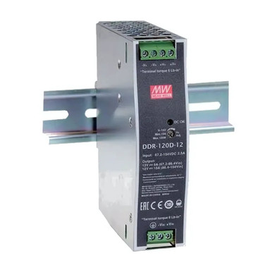 Mean Well DDR-120A-48 Isolated DC/DC Converters 9-18Vin 48Vout 2.1A 100.8W DIN Iso DC-DC