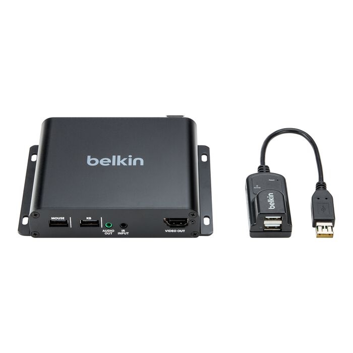Belkin Cybersecurity and Secure KVM Extender Receiver Fiber SFP - Universal Video, TAA compliance, UHD 4K @60Hz 4:2:0 up to 10 km, 3-Year Warranty