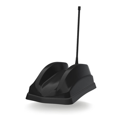 Panorama 4-in-1 Shark Fin Antenna Kit with Loose 5m Cables, Black