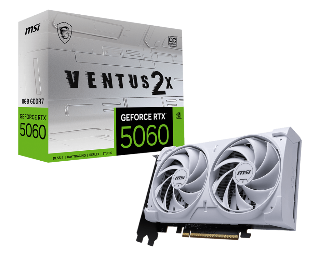 8GB MSI RTX 5060 VENTUS 2X OC WHITE GPU