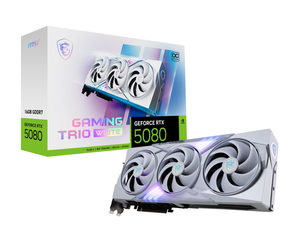 16GB MSI RTX 5080 GAMING TRIO OC WHITE GPU