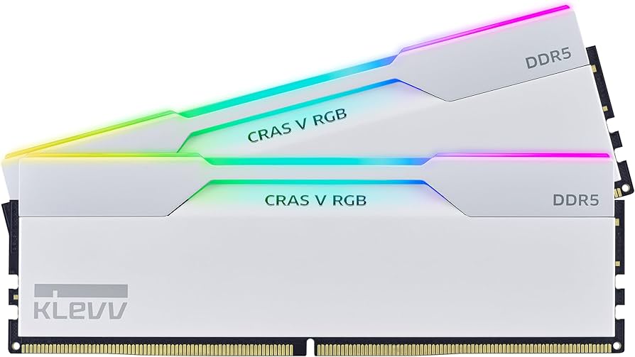 128GB KIT (6000MHz) KLEVV CRAS V GAMING MEMORY WHITE/RGB