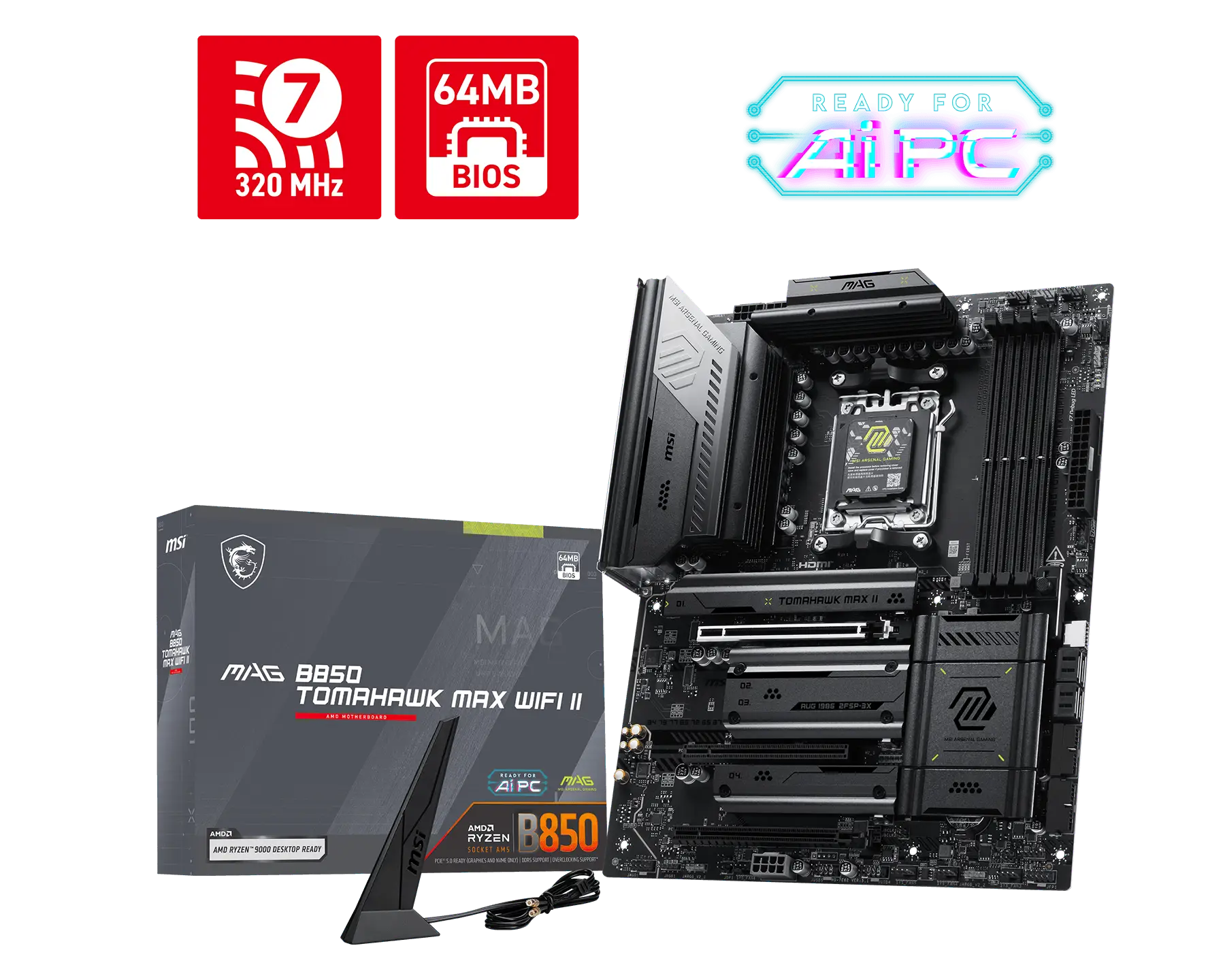 MSI MAG B850M TOMAHAWK MAX WIFI II MOTHERBOARD