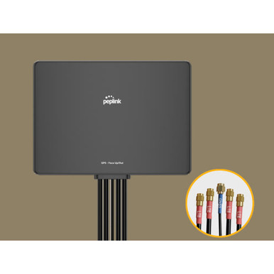 Peplink Slim-40G (4x LTE/5G + GPS),Right Angle, Black, 0.3m cable, SMA
