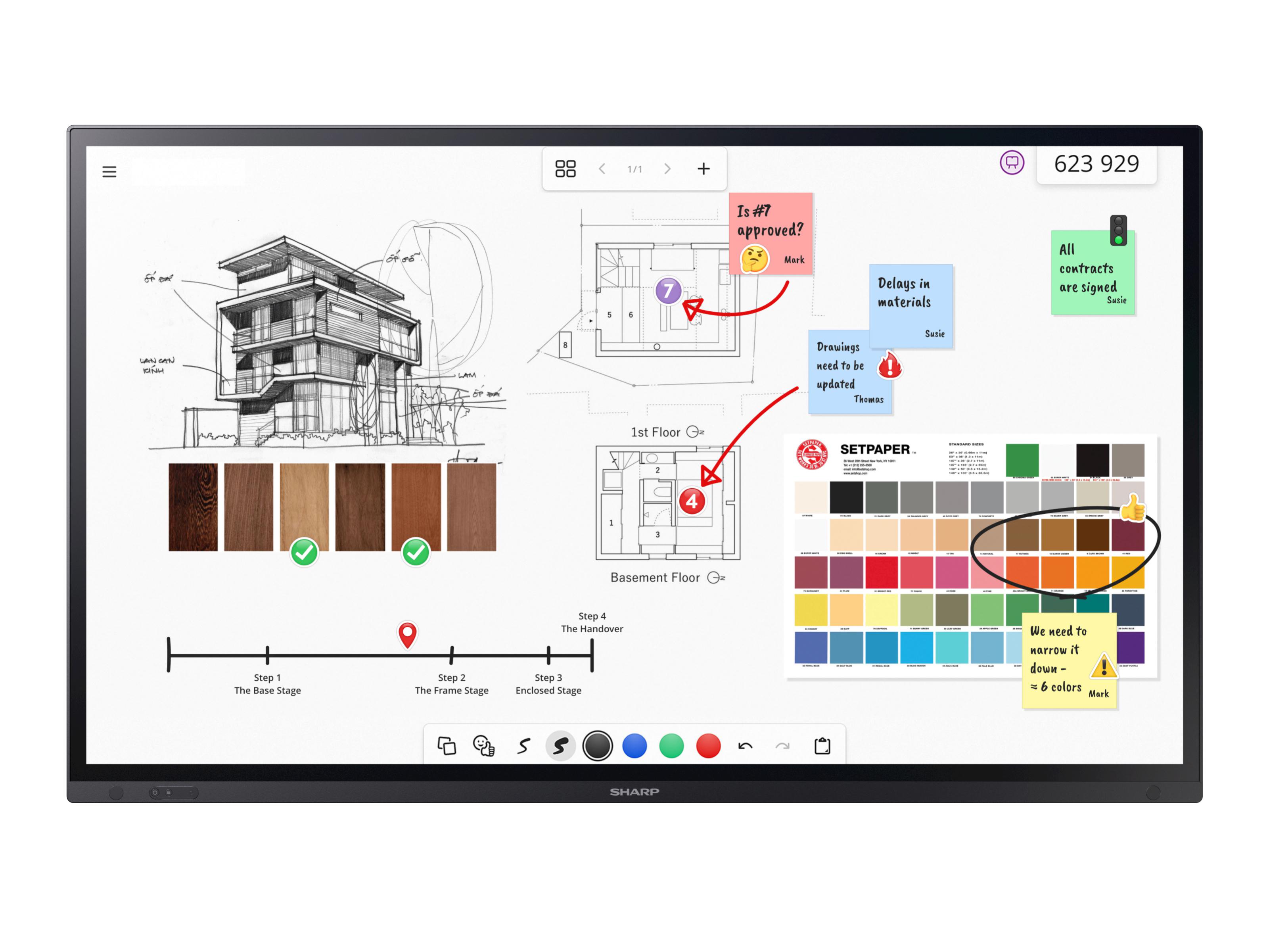 Sharp PN-LA752 75" InGlass Advanced Touch Display