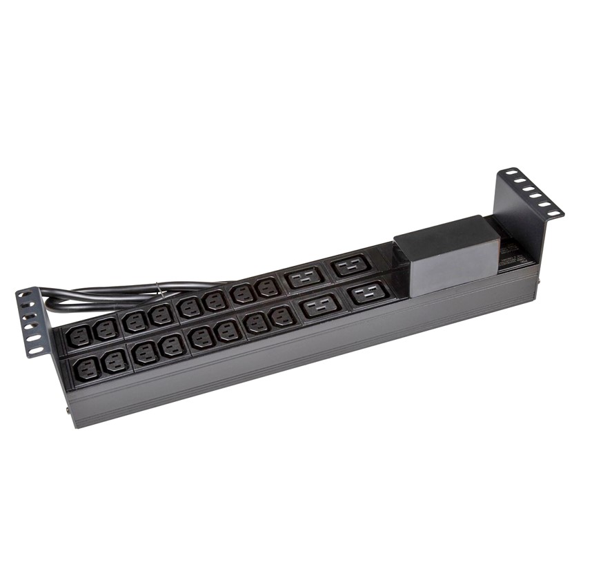 PowerShield Horizontal PDU with IEC C20 Input, 16 x C13, 4 x C19 outlets, provides reliable power distribution for horizontal installations