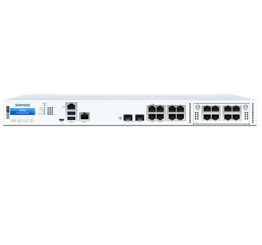Sophos XGS 2100 Security Firewall Appliance, Rack 1U, FW 30G, TP 5.0G, VPN 17G, 8x1GbE, 2xSFP.