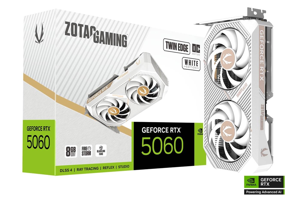 8GB ZOTAC RTX 5060 TWIN EDGE OC WHITE EDITION GPU