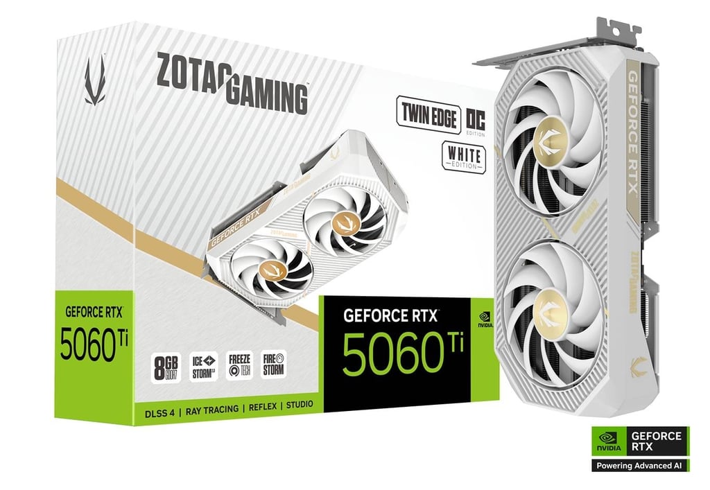 8GB ZOTAC RTX 5060Ti TWIN EDGE OC WHITE GPU