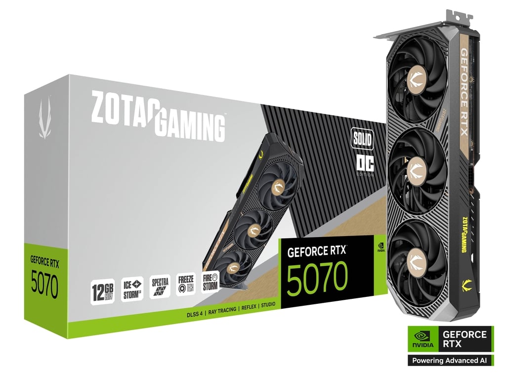 12GB ZOTAC RTX 5070 SOLID OC GPU